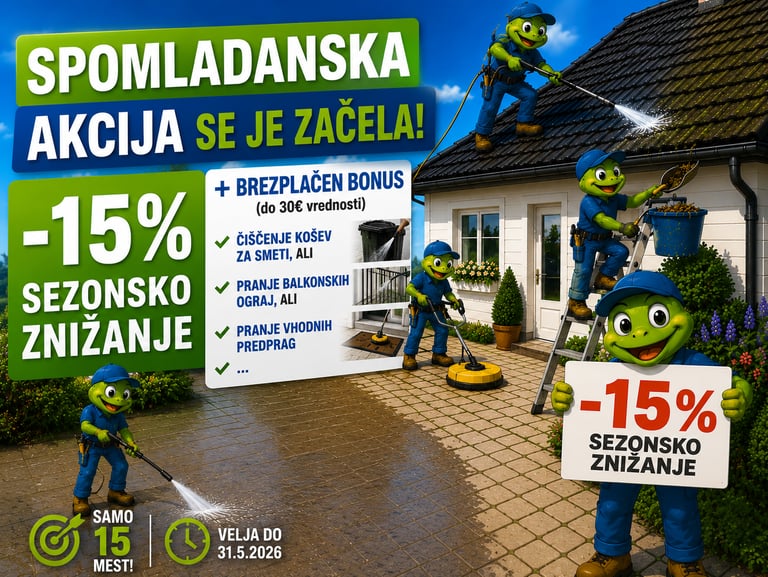 TOP Partner spomladanska akcija visokotlačno čiščenje