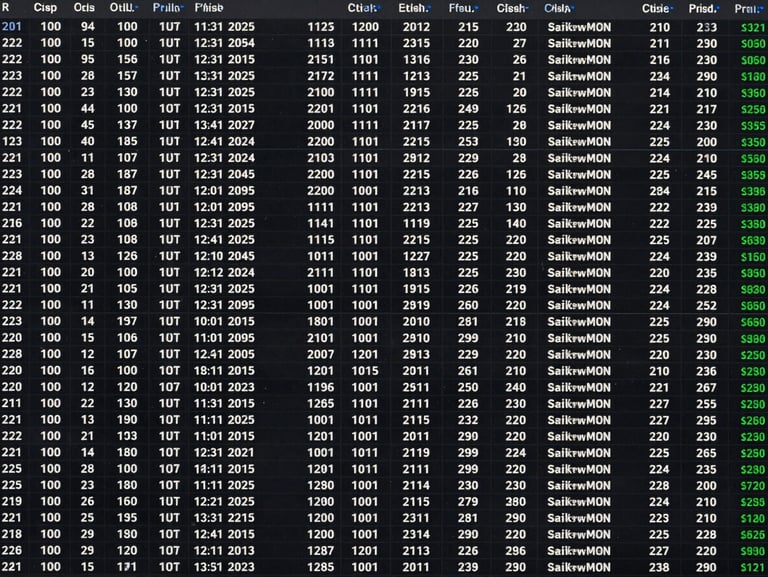 Crisp UI screenshot of a dense racing form database, displaying horse performance metrics, trainer strike rates, and historical speed ratings in a dark-mode grid.