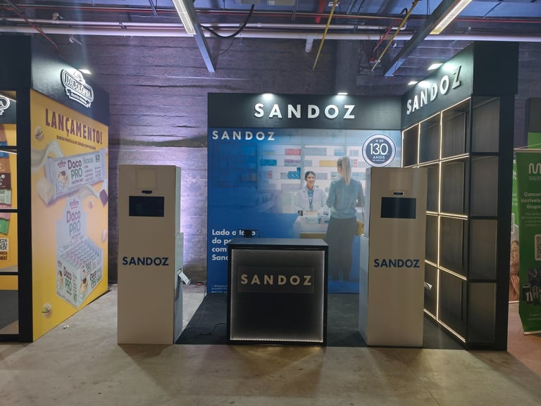 a display of a sandozz sandozz stand