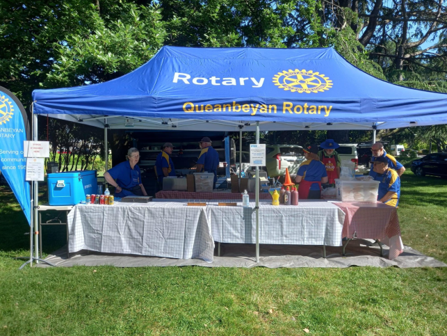 Queanbeyan club members preparing to serve the public at the Best of British car show