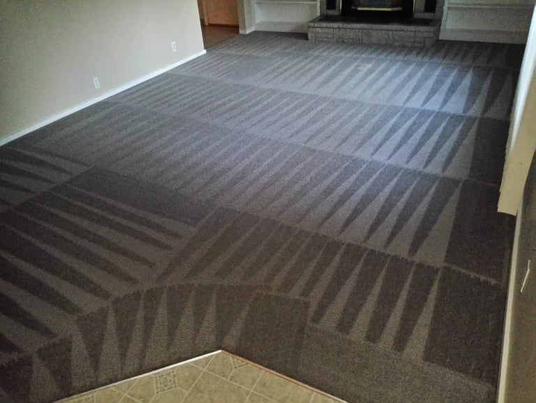 Freshly cleaned carpets by Grossbusters