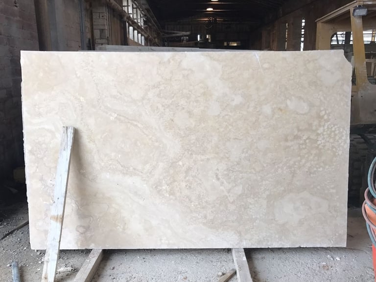 White Travertine Slabs