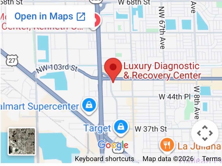 Luxury Diagnostic & Recovery Center - Ultrasound Location Map in Hialeah 33012