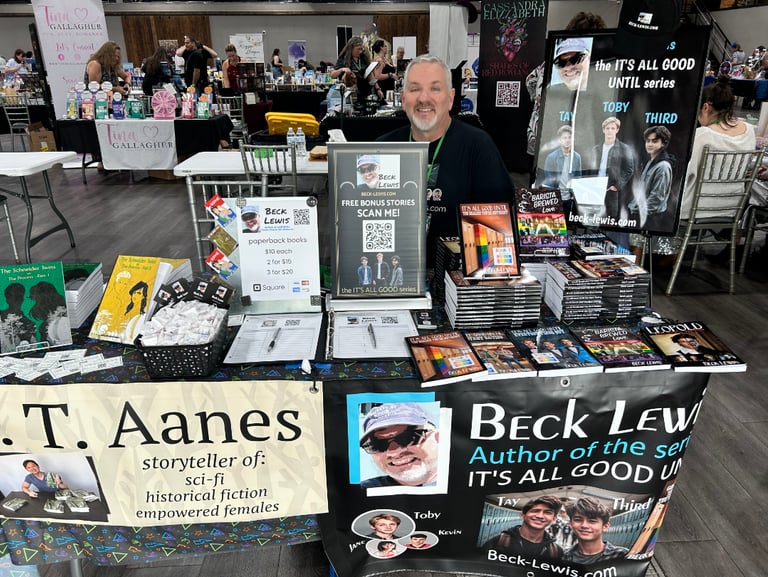 Beck Lewis table at BooksBooksBooks2025