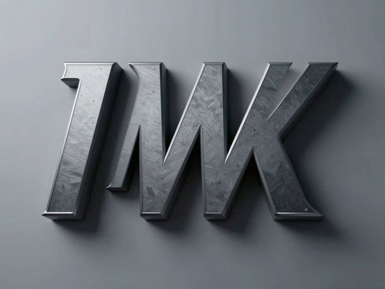 High-contrast digital render of kinetic typography in motion, realistic shadows, cool grey and charcoal tones.