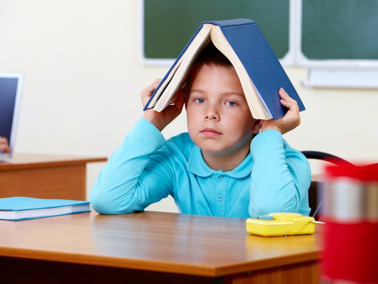 Child Struggling with Studies