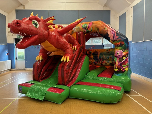 3D Dragon Bouncy Castle Jumpin Janners - Bouncy Castle Hire Plymouth
