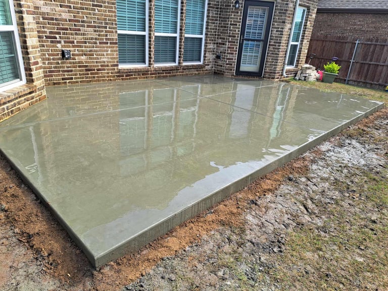 Wet Concrete Floor