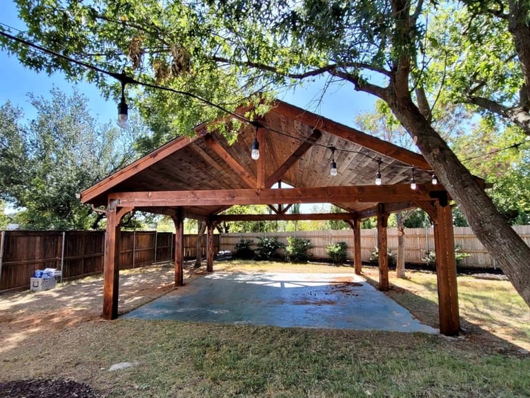 Massive Brown Cedar Patio