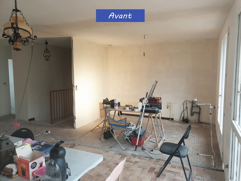 Peinture début du chantier à Tournon