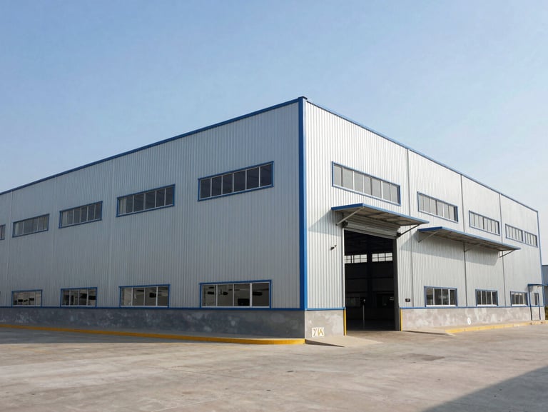 Secure industrial-grade PEB sheds, heavy-infrastructure warehouses, and clear-title land parcels in 