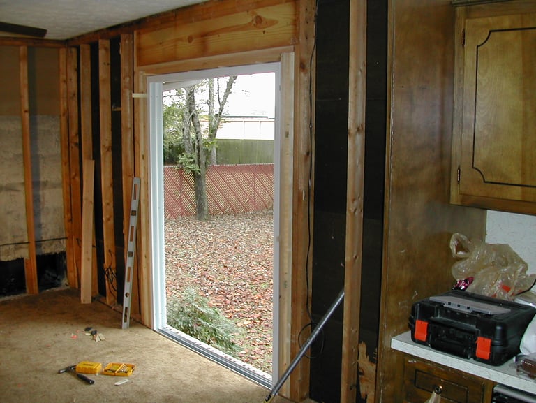 Huckabee Handyman Services, Sliding glass door framed in