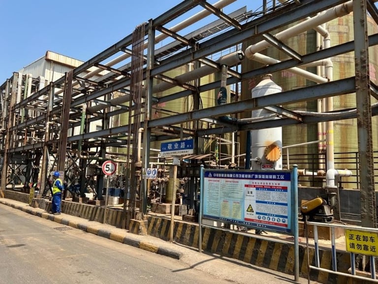 CEL BIOCHEM VISIT POLYALUMINIUM CHLORIDE FACTORY AT ZIBO CITY, SHANDONG, CHINA - JUNE 2024