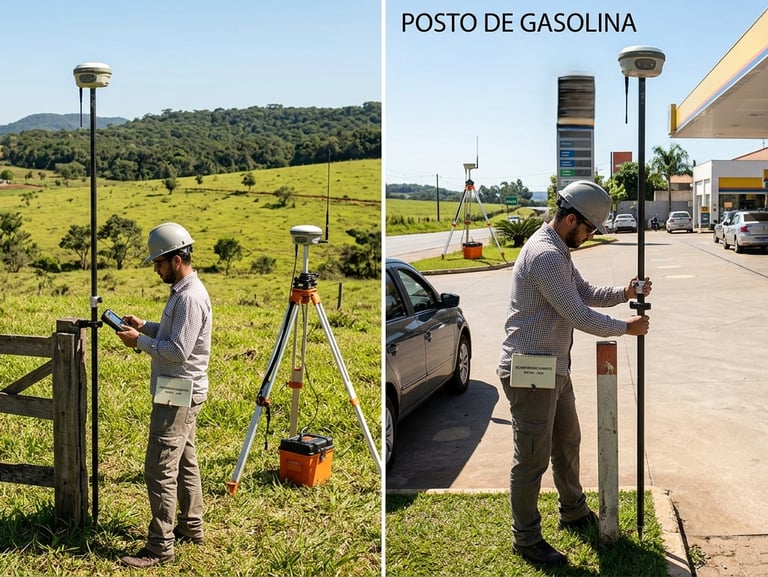 georreferenciamento urbano e rural usa a mesma técnica
