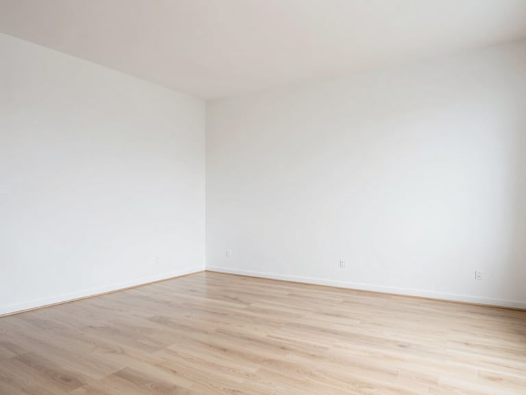 An end-of-tenancy clearance of a modern apartment with pristine, empty rooms and polished floors.