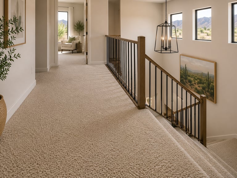 Low Moisture Carpet Cleaning Tucson Hall and Stairs