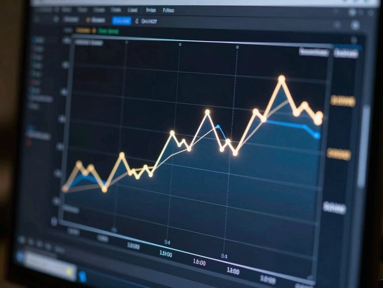 Macro view of a dark terminal screen displaying real-time lead acquisition funnels and ad spend efficiency curves with electric blue and gold emissive glows.