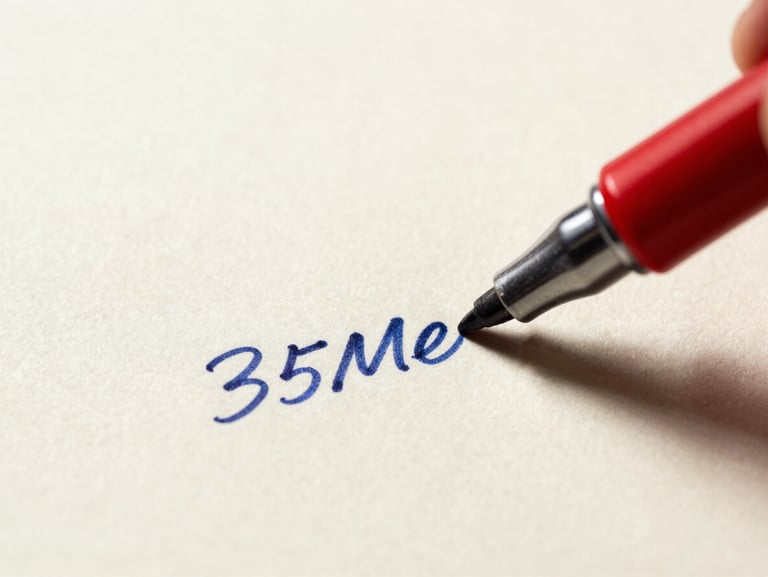 A close-up shot of editorial markup with a red ink pen on physical cream paper, sharp focus on the handwritten corrections, high-contrast side-lighting, deep shadows, 35mm photography