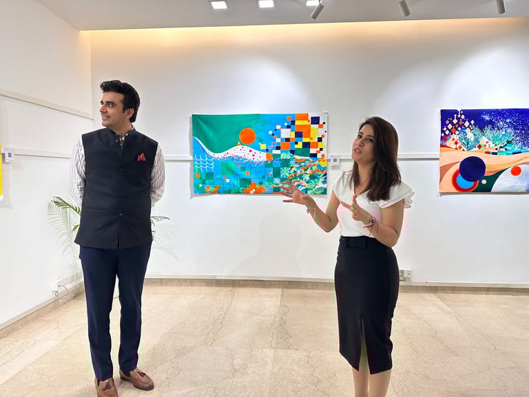 President of Chamber India Mr. Abhinav Balyan with Ambassador of Colombia