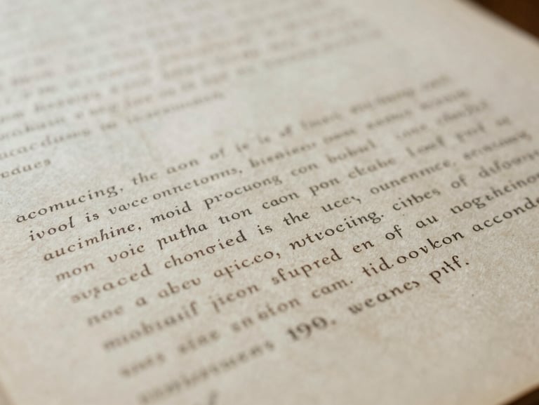 Close-up of the same 19th-century document with high-contrast, perfectly legible dark ink on a clean, neutral background, 35mm