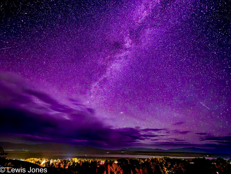 View off the Milky Way from McGee Creek, near Mammoth Lakes, CA, looking toward Crowley Lake