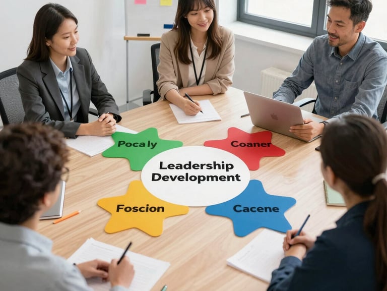 A person with long hair wearing a red sweater is observing a whiteboard. On the whiteboard, there is an arrangement of multi-colored sticky notes with various words and phrases related to company values, such as 'equity', 'teamwork', 'respect', and 'diversity'. The words '# COMPANY VALUES' are prominently written at the top.