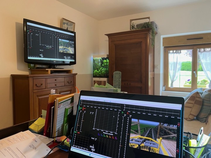 Ecrans durant une séance de neurofeedback