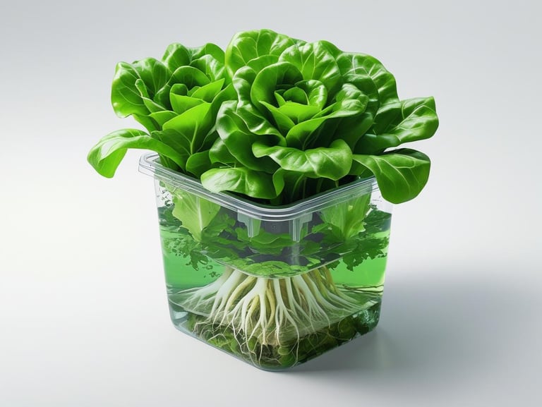 Small Hydroponic Grown Lettuce Plant