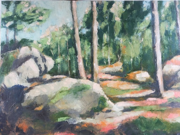 sybille ingold peintre foret de fontainebleau cul du chien