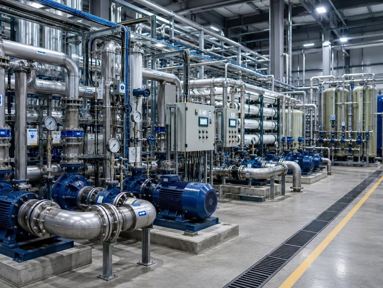 Integrated industrial process system with piping and automation equipment