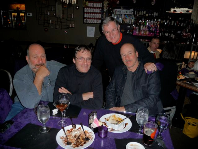 Photo of Robert Ellis, bestselling author, with friends after a book signing at a favorite Chester County Book Company.