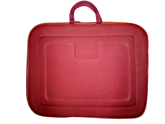 red laptop sleeve bag with handle for office use