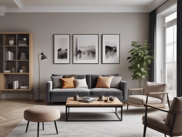 Bright living room with modern inventory