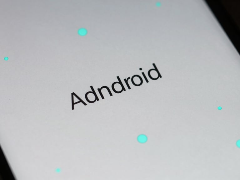 Extreme close-up of a minimalist Android launcher interface, monospaced typography, clean grid layout with electric-cyan indicators, moody low-key lighting.