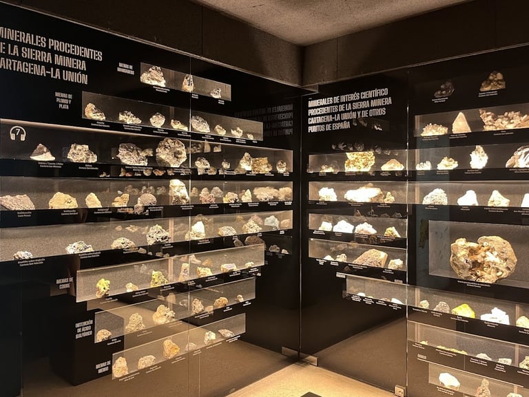 Area dedicated to geology in the Mining Museum, La Unión.