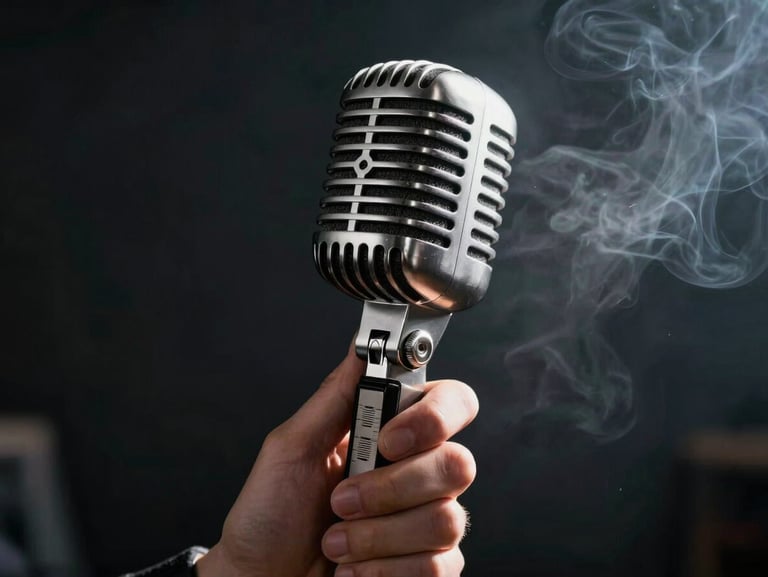 white microphone 