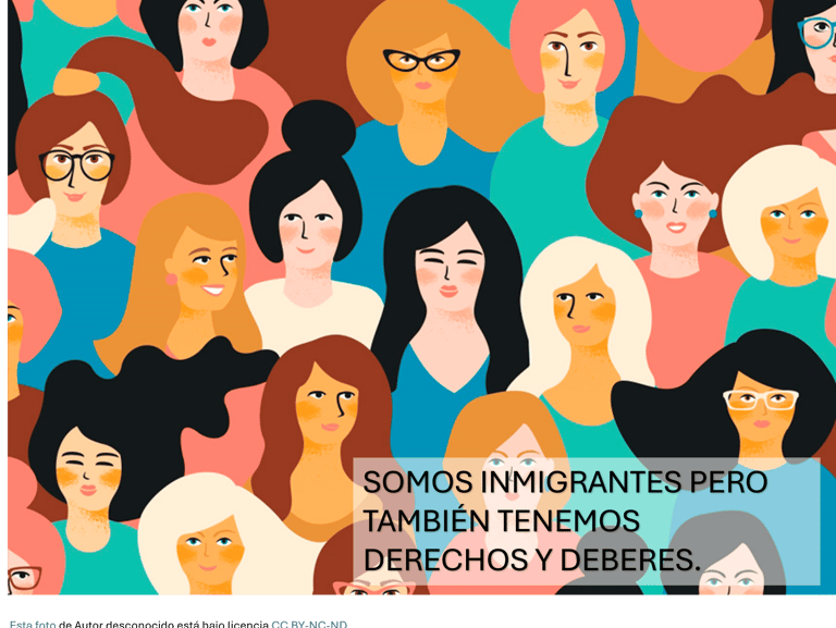 imagen representando la diversidad de mujeres inmigrantes