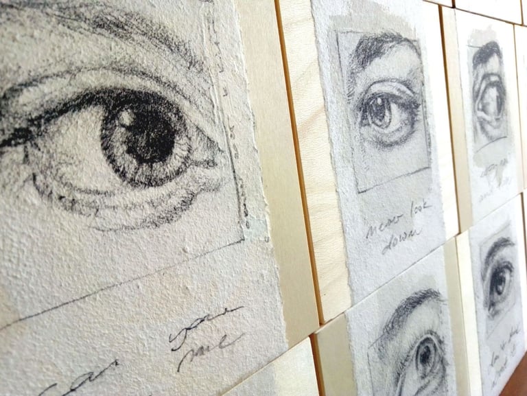 Small Talk Portraits Ausschnitt Originale, Kunst im Augen Blick von Katja Kiefer auf canusee.me