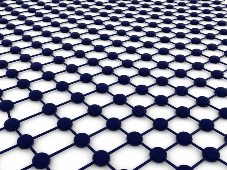 Wide panoramic abstract 3d render, architectural grid layout representing programmatic nodes, deep navy and stark white, crisp lighting, high contrast.