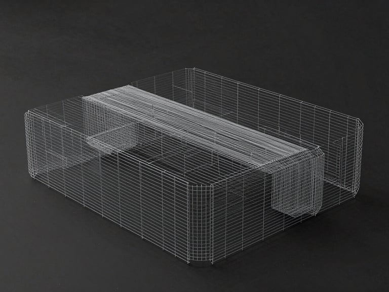 Abstract wireframe layout rendering on a dark viewport, showcasing clean structural lines and structural precision.
