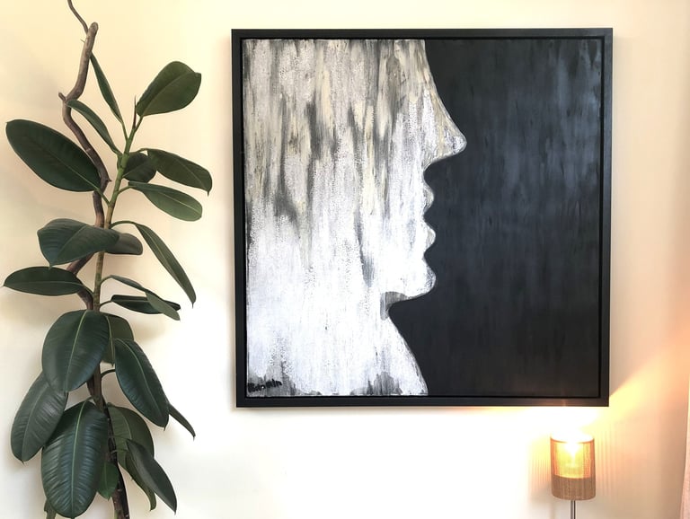  100cm x 100cm painting on cotton with plant based and mineral dyes