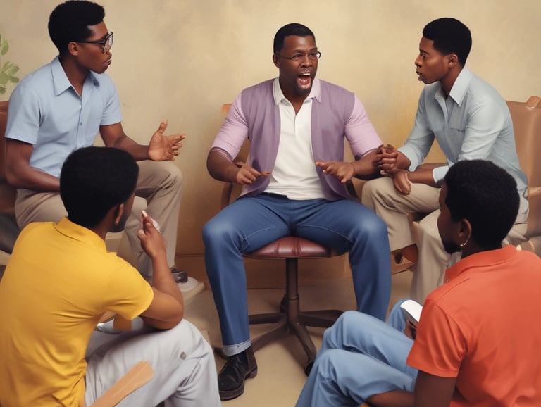 A warm, colorful therapy room with toys and art supplies inviting a child to feel safe.