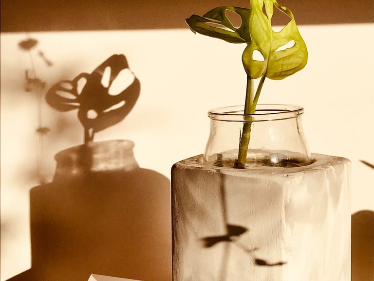 Handmade concrete vase