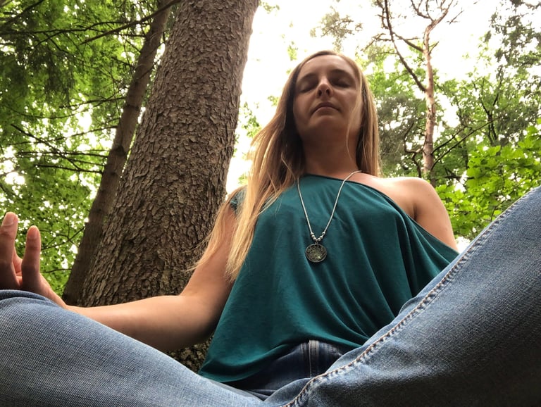 meditate in the forest to deepen your connection