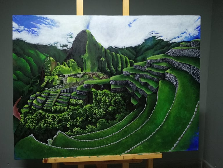 Captivating painting of Machu Picchu