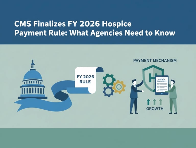 Healthcare professionals reviewing CMS hospice payment documentation