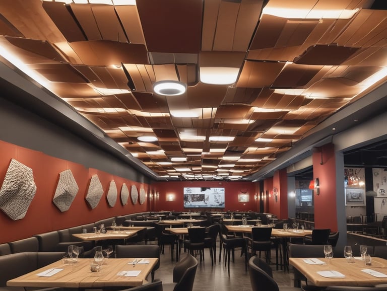 Insonorisation restaurant à Cannes avec panneaux acoustiques