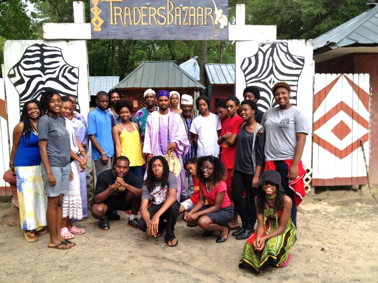 Tourists visit the Bazar at Oyotunji African kingdom