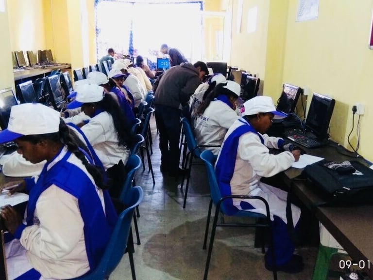 Computer lab at EduExl's Centre of Excellence