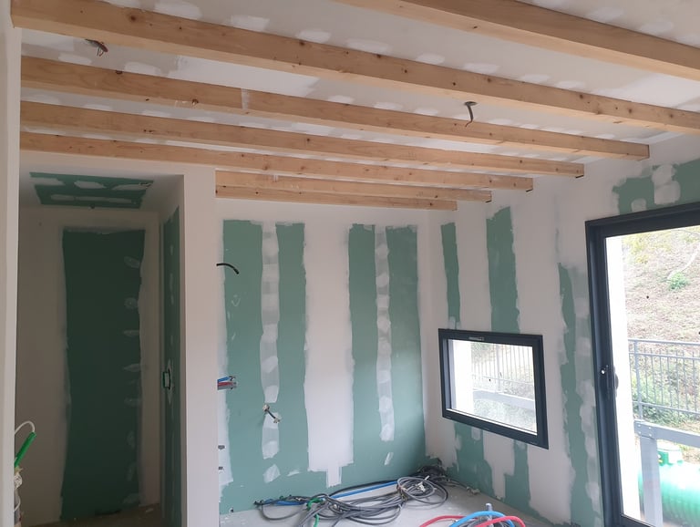 Faux plafond et doublage placo